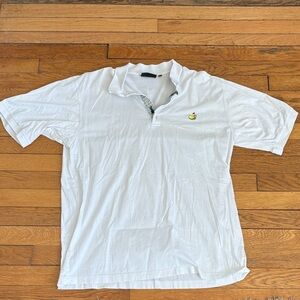 Bobby Jones White Polo with Yellow Emblem